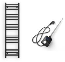  Törölközőszárító radiátor elektromos fűtőpatronnal 40 x 150 cm - Nero Italia AF-05-400W (fekete)