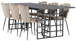  Étkezőgarnitúra Dallas 4042 (Fekete)