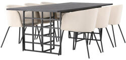 Étkezőgarnitúra Dallas 4041 (Fekete)