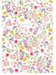 TopTimer Jegyzetfüzet, A5, vonalas, 96 lap, TOPTIMER "Notes", fehér virágos (NKN16706) - tintasziget