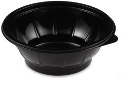 HoReCa Műanyag salátás tál fekete - PET 600ml (MSTF600)