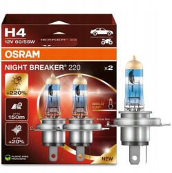 OSRAM NIGHT BREAKER 220 H4 60/55W 12V 2x (64193NB220-HCB) (64210NB220)