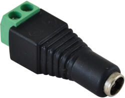 TRACON LSZJF55 Jack/csavaros csatlakozó hüvely LED szerelésekhez 5, 5 mm, In: 4A (LSZJF55)