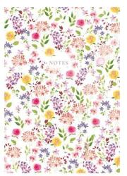 TopTimer Jegyzetfüzet, A5, vonalas, 96 lap, TOPTIMER "Notes", fehér virágos (NKN16706) - pritone