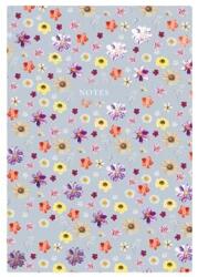 TopTimer Jegyzetfüzet, A5, vonalas, 96 lap, TOPTIMER "Notes", kék virágos (NKN16705) - pritone