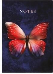 TopTimer Jegyzetfüzet, A5, vonalas, 96 lap, TOPTIMER "Notes", piros pillangó (NKN16702) - pritone