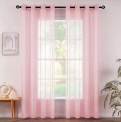 MIULEE Panel fátyolfüggöny Topfinel 228 x 228 cm rózsaszín/korall 2db (632345854324)