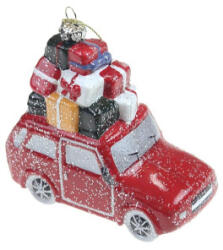  Autó plasztik csomaggal 12, 5*12, 5cm akasztós piros