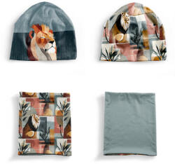 Takoy Panel szabásmintával M funkcionális jersey - sapka és nyakmelegítő szett békés oroszlán