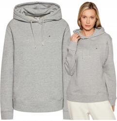 Tommy Hilfiger Női kapucnis pulóver Szürke Basic Premium Klasszikus méret L (Małe Haftowane Logo Gray)