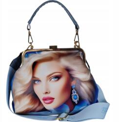 Massimo Connti Massimo Contti kézitáska postás táska bőr Ökológiai kék nagymama farmer (748J)