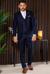 Elite Fashion Szászkék háromrészes slim Öltöny - 48 ( s-m )