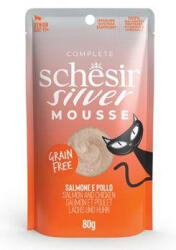 Schesir tasak Silver Senior Mousse lazac/csirke 80g