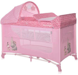 Lorelli Moonlight 2 Plus multifunkciós utazóágy - Mellow Rose Fello - babacokmok
