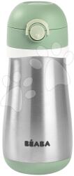 BÉABA Ivó palack Bidon dupla falú Stainless Steel Bottle Beaba Sage Green 350 ml rozsdamentes acélból zöld 18 hó-tól (BE913539)