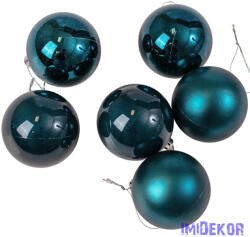  Karácsonyi gömb szett 6 db-os 6cm - Éjkék