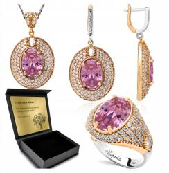 Ottomania Ezüst Ékszer Szett 925 Strasszok És Topáz Szett Nőknek Gravírozás (R152_12r)