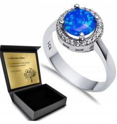 Ottomania Ezüst Gyűrű 925 Cirkónia Opál Ékszer Nőknek Gravírozás Ajándék (kpl-134p_22r)