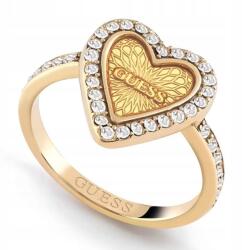 Guess Acél Aranyozott Gyűrű Guess Szív Cirkónia JUBR03243JWYG54 14 (JUBR03243JWYG54)