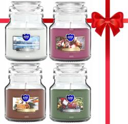 AURA Karácsonyi Aromagyertya Szett 4 db-os Karácsonyi Ajándék Gyertya (5907196061202)