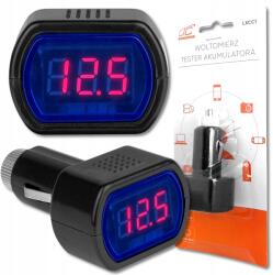 LTC Digitális Voltmérő Akkumulátor Teszter Autó Szivargyújtó Aljzat LCD (LXCC1)