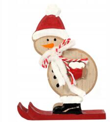 Goliat Hóember Fa Figura 13cm karácsonyi dekoráció (19XD35577-02)