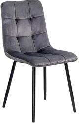 Chairs ON Scaun living catifea BUC 211 Gri - design modern, picioare metalice, confort premium