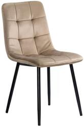 Chairs ON Scaun living catifea BUC 211 Bej - design modern, picioare metalice, confort premium