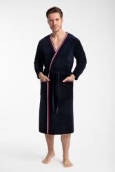 Luna Férfi fürdőköpeny Luna kód 854 velúr sötétkék XL (L854-4/1)