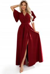 Numoco Jennifer ruha, bordó, Size S, hosszú, ujjakkal (581-2-S)