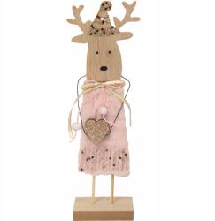 Dekorstar Fa rénszarvas szőrmével 22cm dekor (1234)