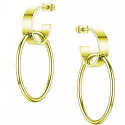 Ottomania Arany Fülbevaló Aranyozott Kerek Lógó Nemesacél Stift (#w25k)