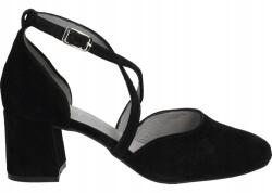 Maciejka Félcipő 04070-01/00-1 38 Fekete velúr pántokkal (5902040063265)