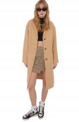 Tommy Hilfiger Klasszikus Gyapjú Kabát Bézs Térdig Érő Flip-flop L I1C