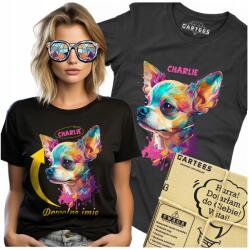 Gartees Női Póló Nyomtatott Személyre Szabott Név Kisállat Fajta Chihuahua Kutya
