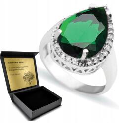 Ottomania Ezüst Gyűrű 925 Cirkónia És Smaragd Ékszerek Nőknek Gravírozás (R073p_23r)