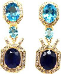 Frumoasa Venetiana Cercei argint safir (C3242)