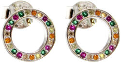 Kerek Szivárvány KEREK SZIVÁRVÁNY ezüst bedugós fülbevaló - ezüst változat (10 mm) (2025112204)