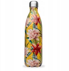  Hőszigetelt kulacs termosz 1L Trópusi sárga Qwetch (3700735933990)