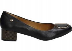 Maciejka Félcipő05960-01/00-1 37 Fekete tavaszi dekorációval (05960 01)