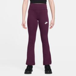 Nike Sportswear Classic Girls High-Waisted Flared Leggings XL | Unisex | Colanți | Roșu | FZ5585-610