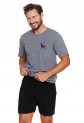 Doctor Nap Férfi pizsama Szürke XXL rövid ujjú pamut Doctor Nap újdonság 2025 (DOCTOR NAP PMB7235.DARK GREY)