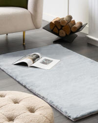 MAXISHOP Italia Collection Covor din blana sintetica MIRPUR Gri deschis 80 x 150 cm (486467) Covor