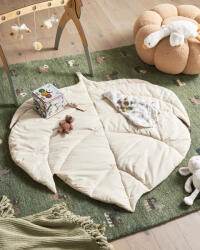 MAXISHOP Italia Collection Covoras de joaca pentru copii OLIMP 110 x 110 cm Bumbac Alb-murdar (612882)