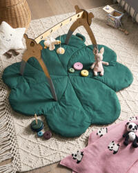 MAXISHOP Italia Collection Covoras de joaca pentru copii ACADINE 110 x 110 cm Bumbac Verde (612957)