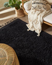 MAXISHOP Italia Collection Covor BITLIS Negru 140 x 200 cm Bumbac (482972) Covor