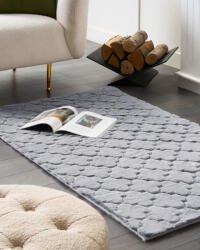 MAXISHOP Italia Collection Covor din blana sintetica GHARO Gri 80 x 150 cm (486519) Covor