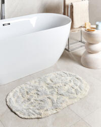 MAXISHOP Italia Collection Covoras de baie DERIK Gri deschis 60 x 90 cm Bumbac (491424) Covor baie