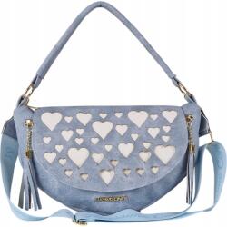 Massimo Connti Massimo Contti vese kézitáska tasak xxl postás táska kék farmer (768J)