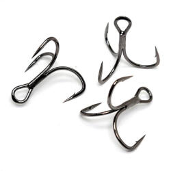 Gamakatsu Ancore triple Gamakatsu short shank black nickel, 6 buc plic (GK.101571.01)